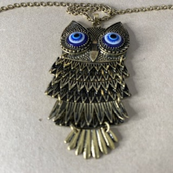 Retro owl necklace - Picture 2 of 2